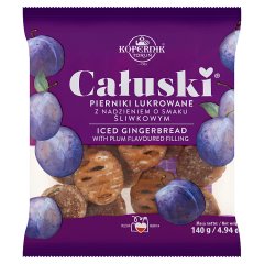 Kopernik Całuski Pierniki lukrowane z nadzieniem o smaku śliwkowym 140 g