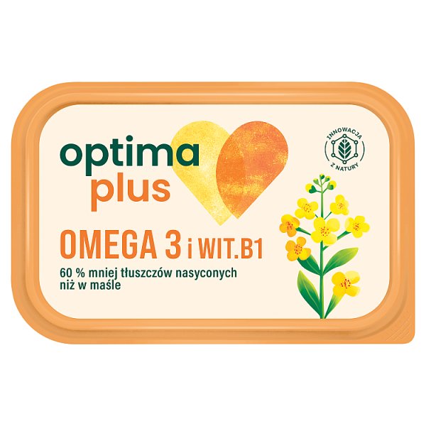 Optima Plus Margaryna roślinna o zawartości trzech czwartych tłuszczu 400 g