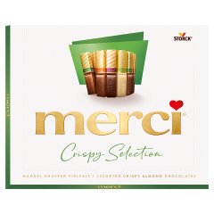 merci Crispy Selection Kolekcja czekoladek z migdałami 250 g (20 sztuk)