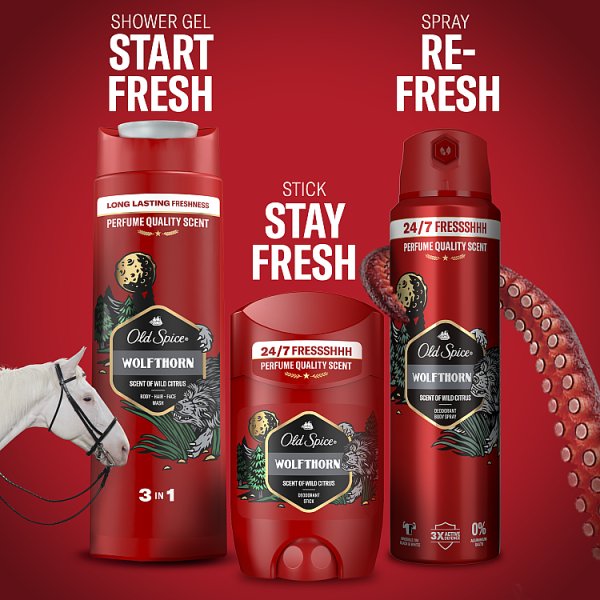 Old Spice Wolfthorn Męski płyn do kąpieli, żel pod prysznic i szampon 3 w 1 400ml