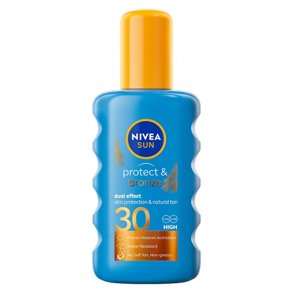 Nivea SUN Balsam do opalania w spray&#039;u aktywujący naturalną opaleniznę SPF 30 Protect &amp; Bronze 200ml
