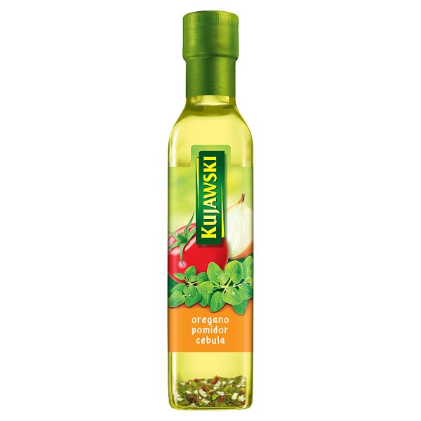 Kujawski Olej rzepakowy z pierwszego tłoczenia z oregano pomidorami i cebulą 250 ml