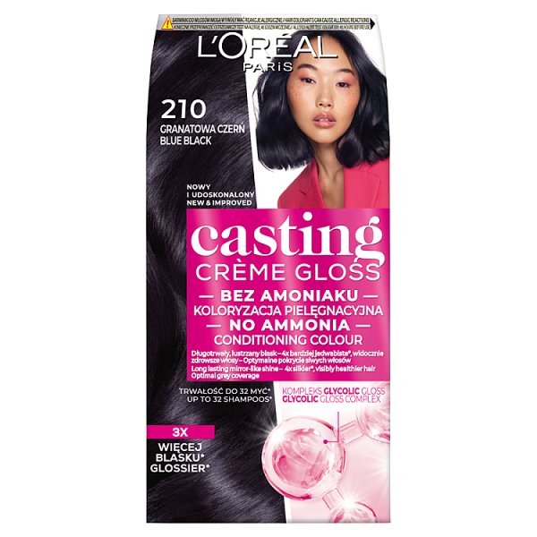L&#039;Oréal Paris Casting Crème Gloss Krem koloryzujący 210 granatowa czerń