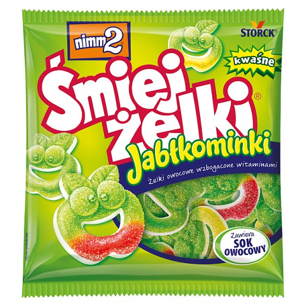 nimm2 Śmiejżelki Jabłkominki Żelki owocowe wzbogacone witaminami 90 g