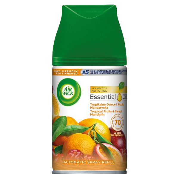 Air Wick Essential Oils Wkład zapachowy tropikalne owoce i słodka mandarynka 250 ml