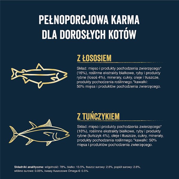Felix Tasty Shreds Karma dla dorosłych kotów rybne smaki w sosie 320 g (4 x 80 g)