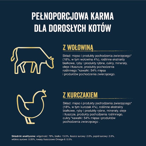 Felix Tasty Shreds Karma dla dorosłych kotów wiejskie smaki w sosie 320 g (4 x 80 g)