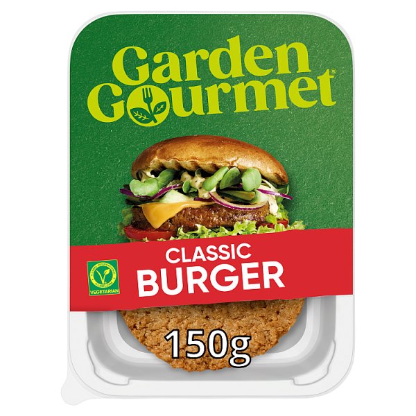 Garden Gourmet Classic Burger Wegański produkt na bazie białka sojowego i pszennego 150 g