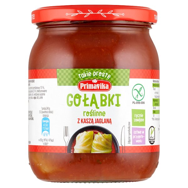 Primavika Gołąbki roślinne z kaszą jaglaną 480 g