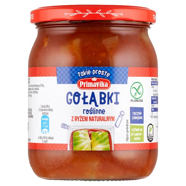 Primavika Gołąbki roślinne z ryżem naturalnym 480 g