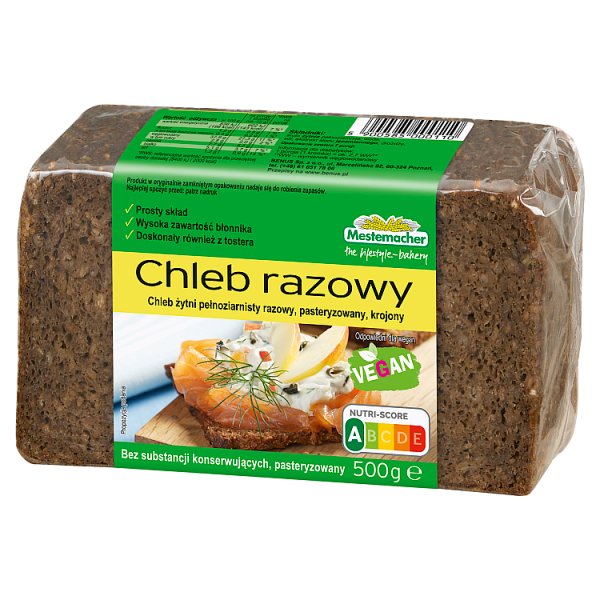Mestemacher Chleb razowy 500 g