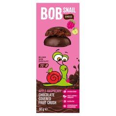 Bob Snail Przekąska jabłkowo-malinowa w ciemnej belgijskiej czekoladzie 30 g