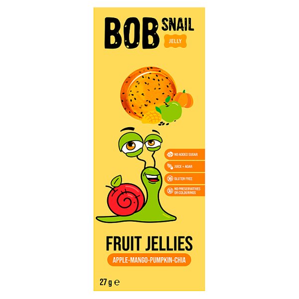 Bob Snail Galaretki jabłko-mango-dynia z nasionami chia 27 g