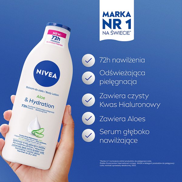 Nivea Aloe &amp; Hydration Nawilżający balsam do ciała z aloesem 400 ml