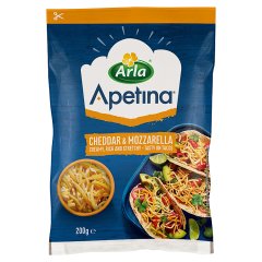 Arla Apetina Ser wiórkowany Cheddar & Mozzarella 200 g