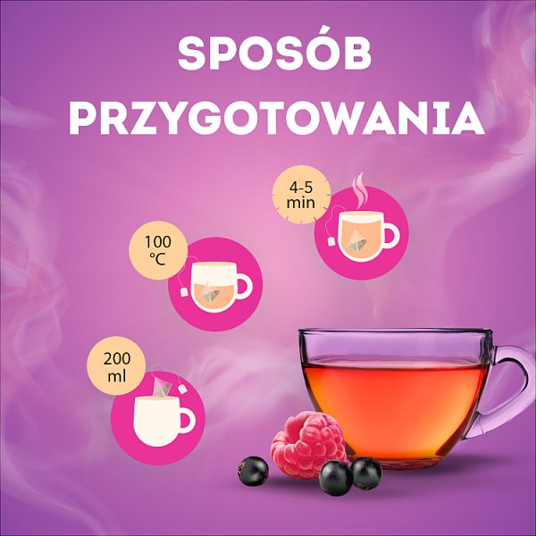 Lipton Herbatka owocowa malina i bez 32 g (20 torebek)
