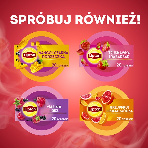 Lipton Herbatka owocowa malina i żurawina 32 g (20 torebek)