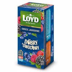 Loyd Dobry & Owocowy Herbatka owocowo-ziołowa aromatyzowana owoce jagodowe 50 g (20 x 2,5 g)