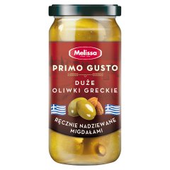 Melissa Primo Gusto Oliwki greckie duże ręcznie nadziewane migdałami 240 g