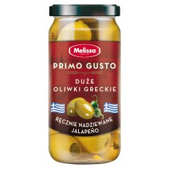 Melissa Primo Gusto Oliwki greckie duże ręcznie nadziewane jalapeño 240 g