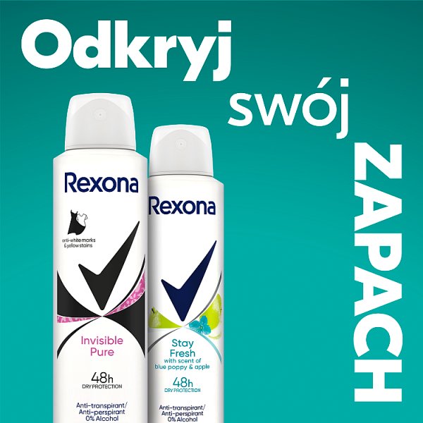Rexona Invisible Pure Antyperspirant w aerozolu 150 ml