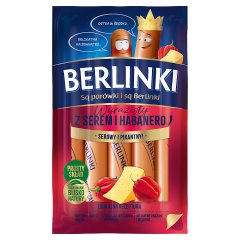 Berlinki Kiełbasa z serem i habanero 250 g
