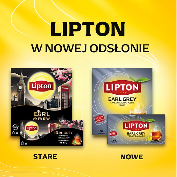 Lipton Earl Grey Herbata czarna aromatyzowana 37,5 g (25 torebek)