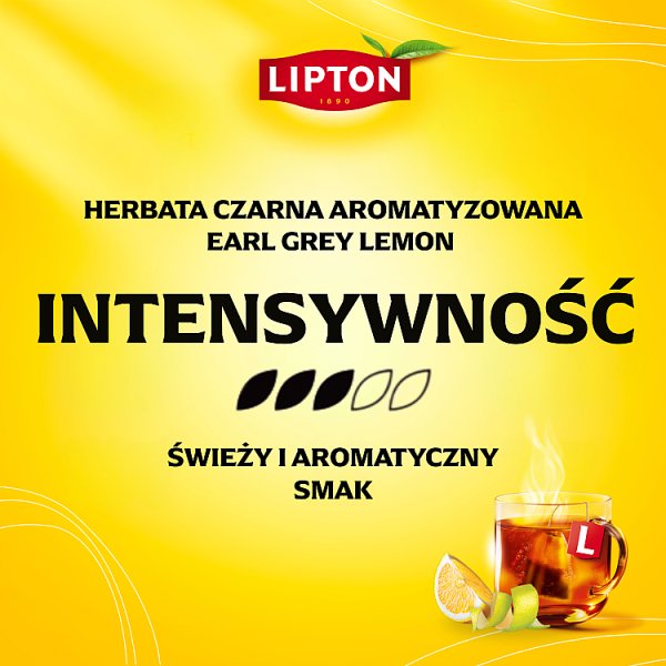 Lipton Earl Grey Lemon Herbata czarna aromatyzowana 50 g (25 torebek)