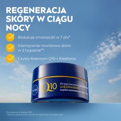 Nivea Q10 Przeciwzmarszczkowe Ujędrnienie Regenerujący krem na noc 50 ml