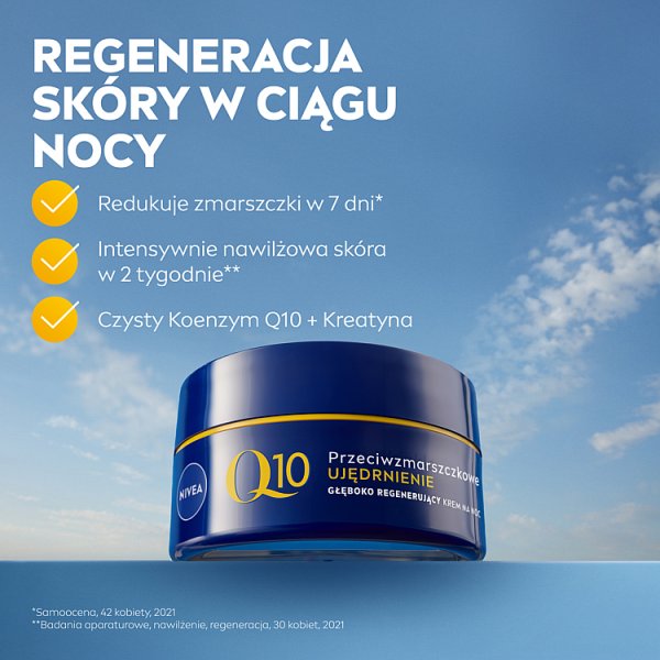 Nivea Q10 Przeciwzmarszczkowe Ujędrnienie Regenerujący krem na noc 50 ml