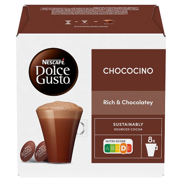 Nescafé Dolce Gusto Chococino Czekolada i mleko w kapsułkach 256 g (8 x 16 g i 8 x 16 g)