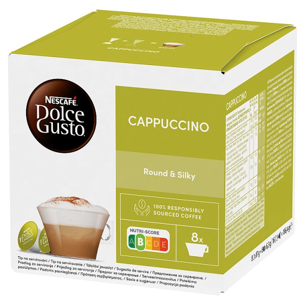 Nescafé Dolce Gusto Cappuccino Kawa w kapsułkach 186,4 g (8 x 17 g i 8 x 6,3 g)