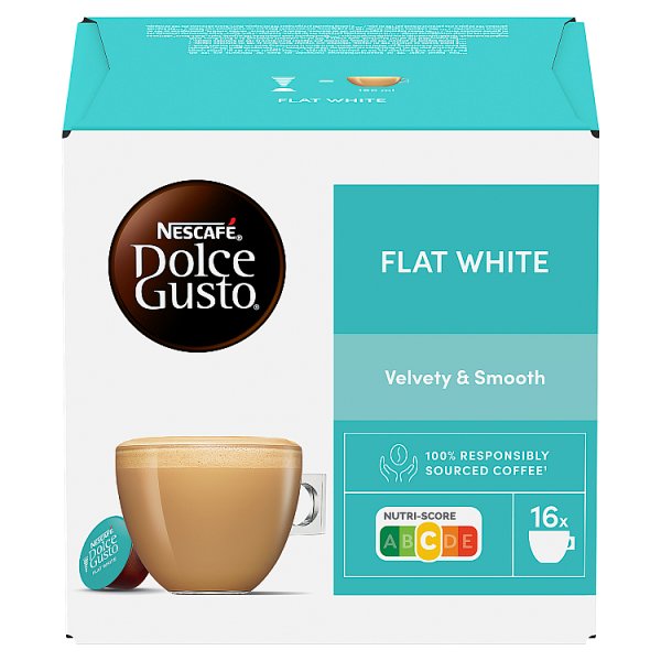 Nescafé Dolce Gusto Flat White Pełne mleko w proszku z kawą i cukrem 187,2 g (16 x 11,7 g)