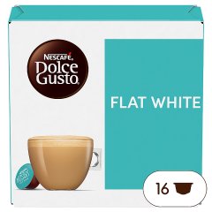 Nescafé Dolce Gusto Flat White Pełne mleko w proszku z kawą i cukrem 187,2 g (16 x 11,7 g)