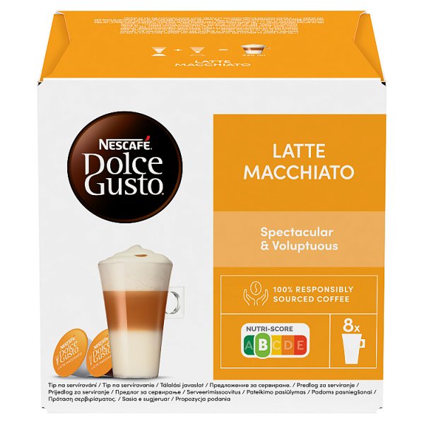 Nescafé Dolce Gusto Latte Macchiato Kawa w kapsułkach 183,2 g (8 x 17,4 g i 8 x 5,5 g)