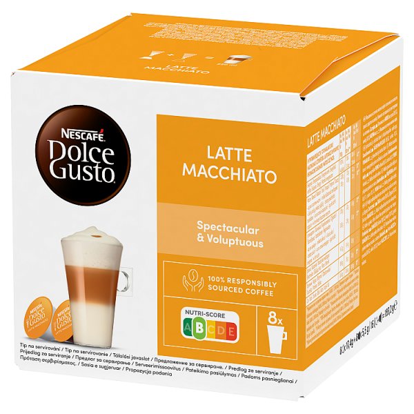 Nescafé Dolce Gusto Latte Macchiato Kawa w kapsułkach 183,2 g (8 x 17,4 g i 8 x 5,5 g)