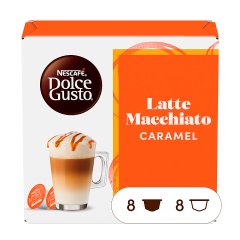 Nescafé Dolce Gusto Latte Macchiato Caramel Palona kawa mielona 145,6 g (8 x 13,2 g i 8 x 5 g)