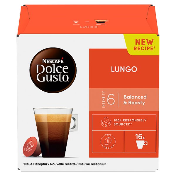 Nescafé Dolce Gusto Lungo Palona kawa mielona 89,6 g (16 x 5,6 g)