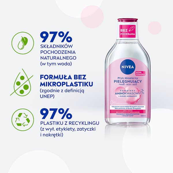 Nivea Pielęgnacyjny Płyn Micelarny do cery suchej 400 ml