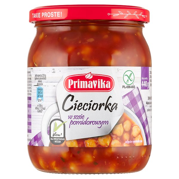 Primavika Cieciorka w sosie pomidorowym 440 g