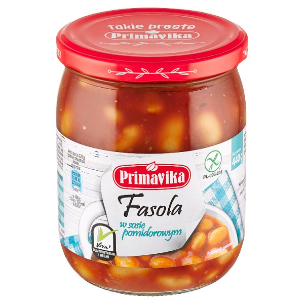 Primavika Fasola w sosie pomidorowym 440 g