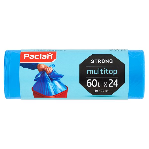 Paclan Multitop Worki na śmieci 60 l 24 sztuki