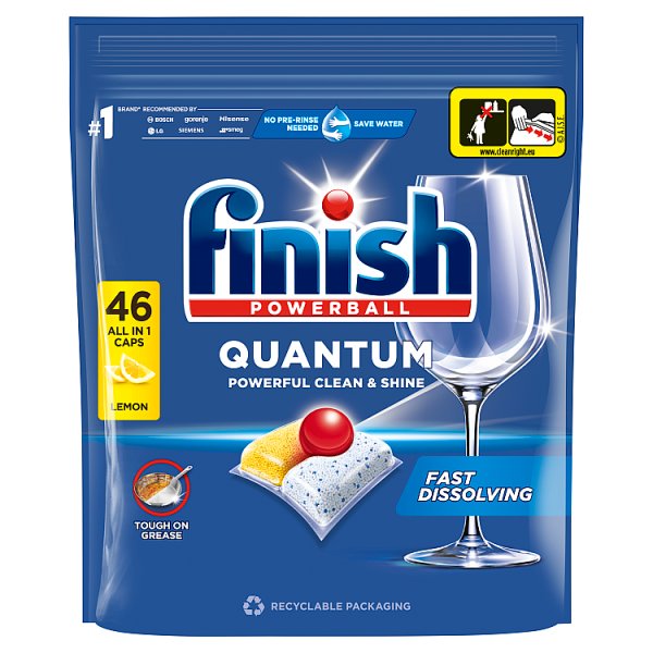 Finish Quantum Lemon Kapsułki do mycia naczyń w zmywarce 478,4 g (46 sztuk)