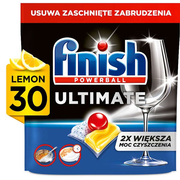 Finish Ultimate Lemon Kapsułki do mycia naczyń w zmywarce 387 g (30 sztuk)