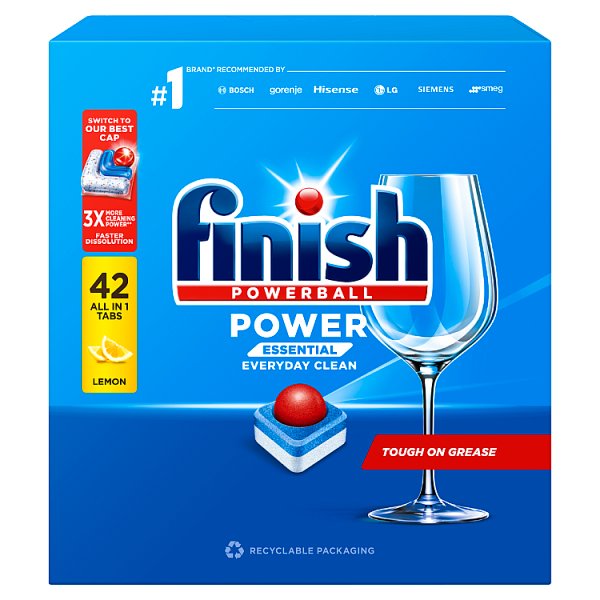 Finish Power Lemon Tabletki do mycia naczyń w zmywarce 546 g (42 sztuki)