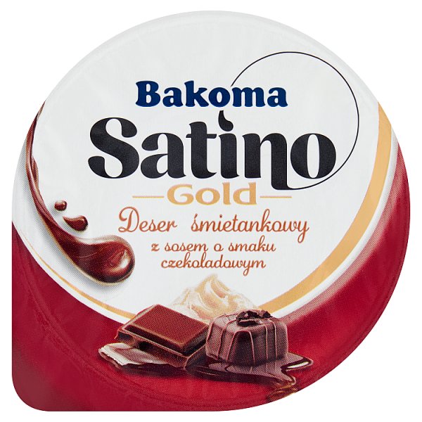 Bakoma Satino Gold Deser śmietankowy z sosem o smaku czekoladowym 135 g