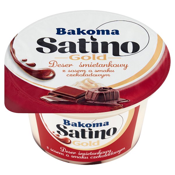 Bakoma Satino Gold Deser śmietankowy z sosem o smaku czekoladowym 135 g