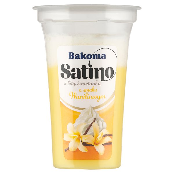 Bakoma Satino Deser z bitą śmietanką o smaku waniliowym 165 g