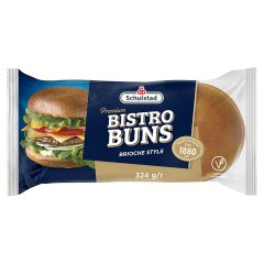 Schulstad Premium Bistro Bułki pszenne w stylu brioche do hamburgerów 324 g (4 x 81 g)
