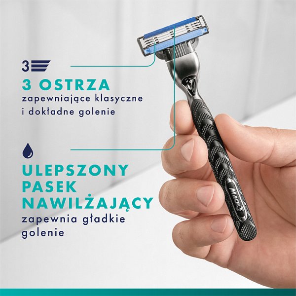 Wkłady wymienne do maszynki do golenia Mach3 dla mężczyzn, Wkłady wymienne Gillette z 3 ostrzami